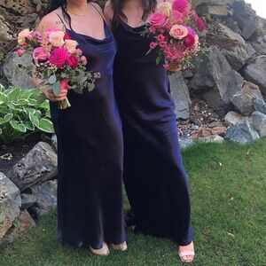 Park and Fifth Navy Satin Belmont Dress